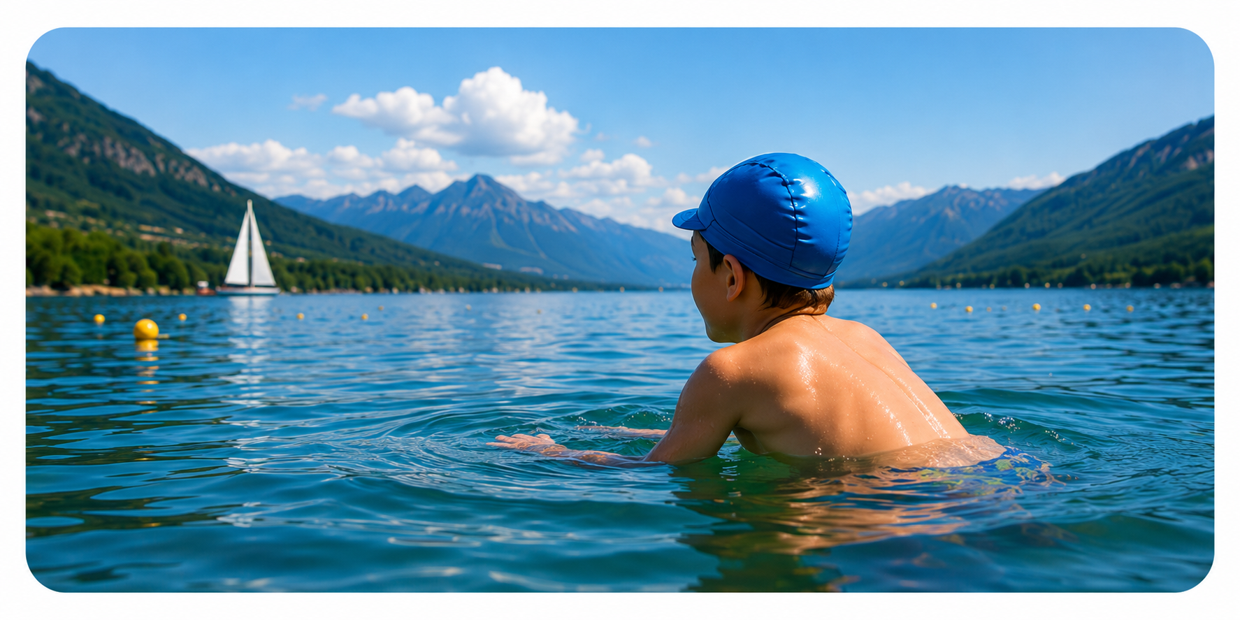 Enfant dans le lac